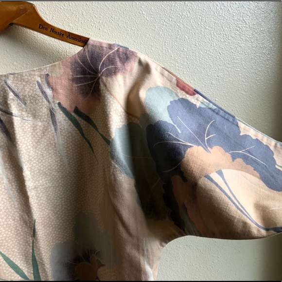 Vintage cotton cropped floral top - Picture 4 of 11